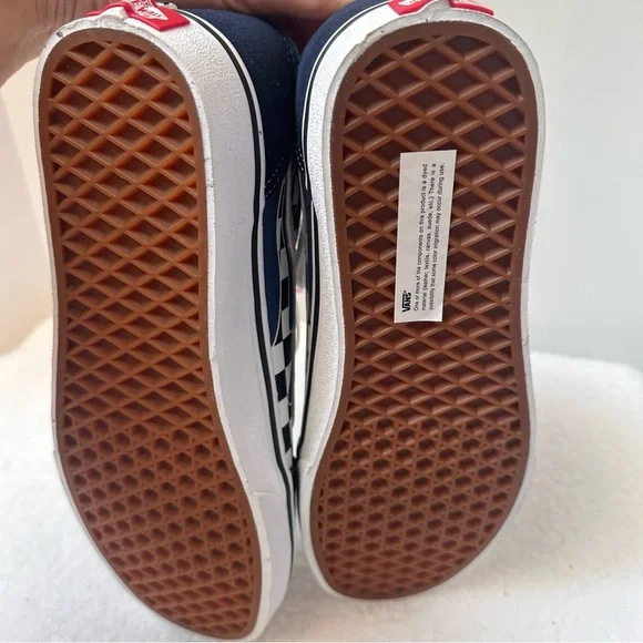 Vans Blue and White Checkered Sneakers - Picture 8 of 11